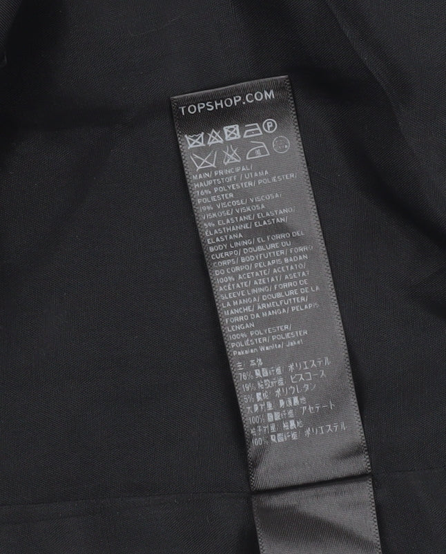 Topshop Women's Black Suit Jacket Size 12