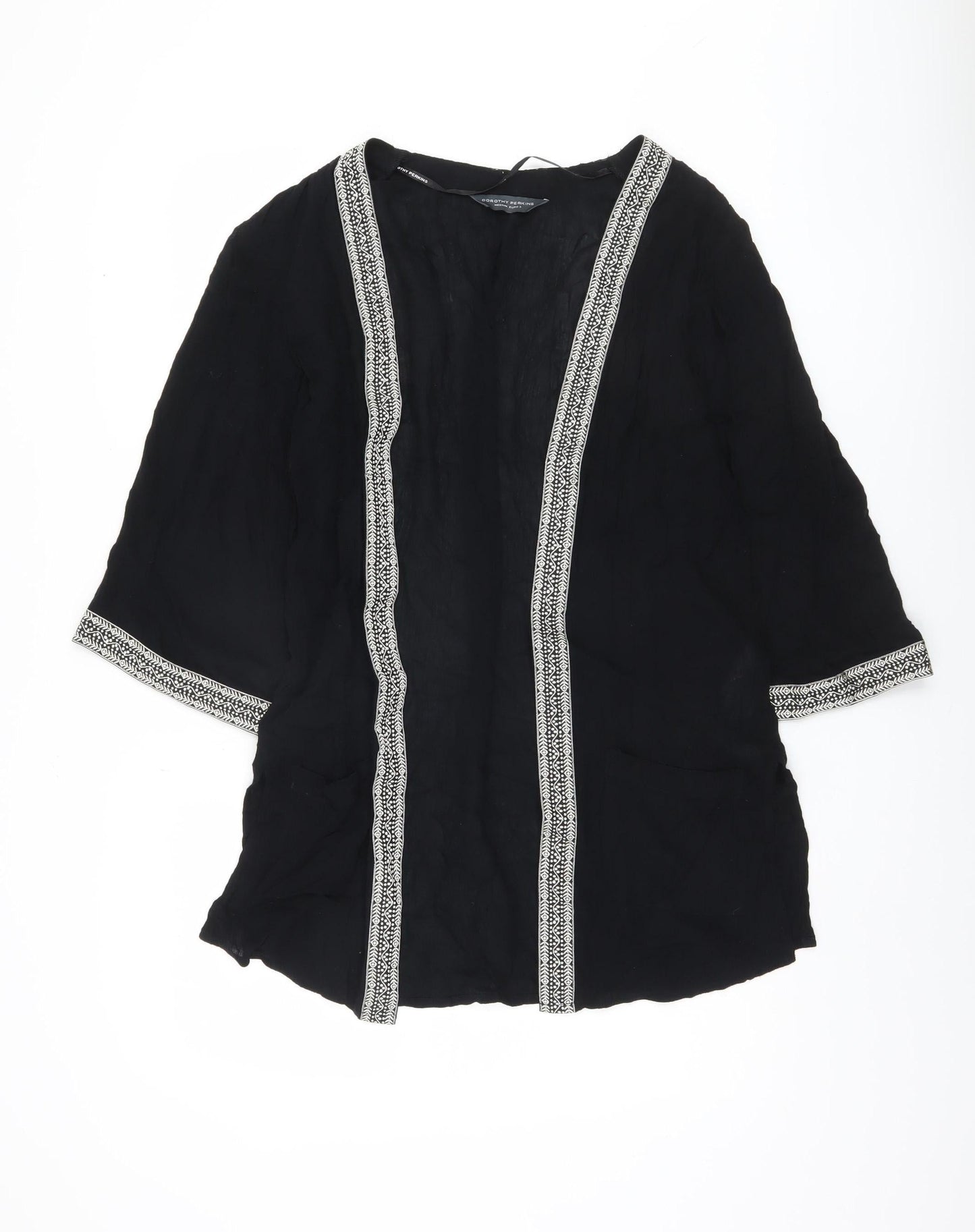 Dorothy Perkins Women's Black Cover Up M Embroidered