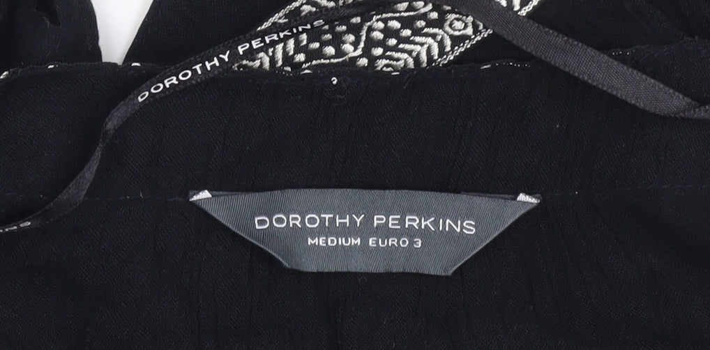 Dorothy Perkins Women's Black Cover Up M Embroidered