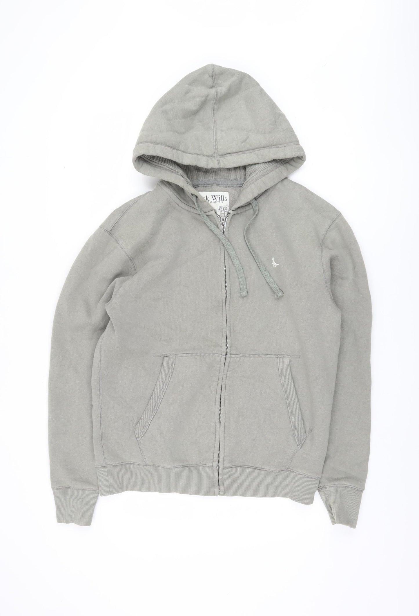Mens UK Size S Jack Wills Grey Full Zip Hoodie