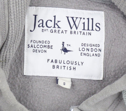 Mens UK Size S Jack Wills Grey Full Zip Hoodie