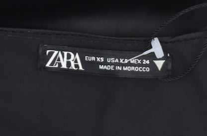Zara Women's Black Slip Dress XS Party Wear
