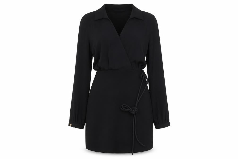 Zara Women's Black Wrap Dress, Size S, Casual/Workwear