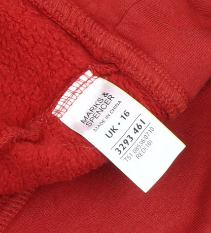 Womens UK Size 16 Marks and Spencer Red Basic Jacket