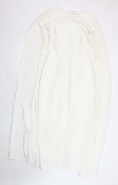 River Island Women Ivory Long Sleeve Dress Size 8