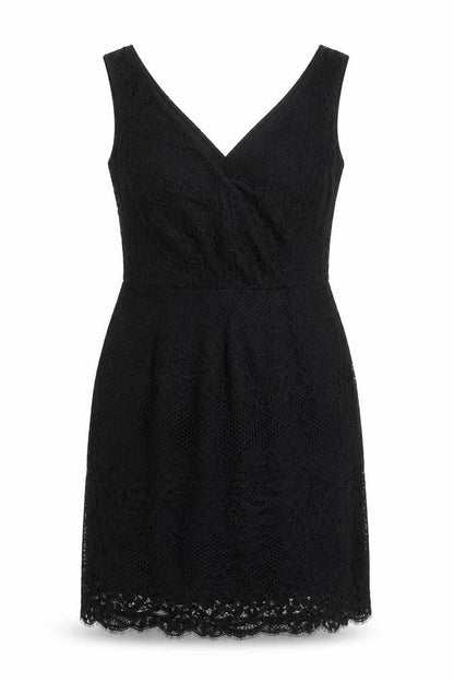 Next Women's Black Lace Sheath Dress Size 16 Party