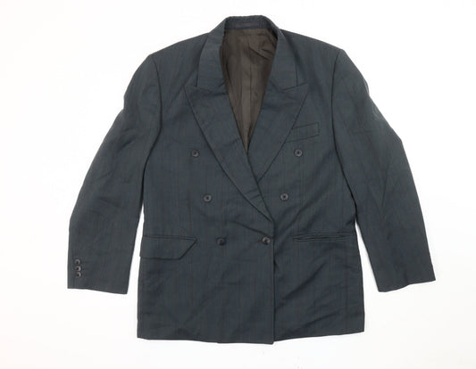 Mr Harry Men's Blue Double-Breasted Blazer, 40 Short