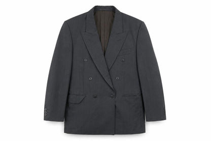 Front view of Mr Harry Men's Blue Double-Breasted Blazer, 40 Short