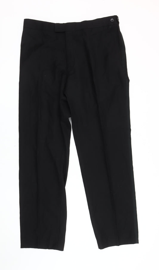 Pierre Cardin Men's Black Trousers Size 38