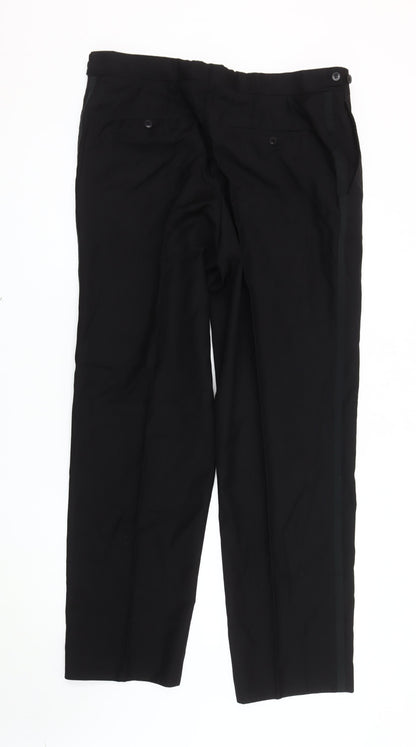 Pierre Cardin Men's Black Trousers Size 38
