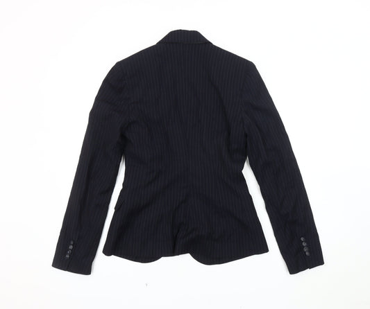 Mango Women's Black Pinstripe Blazer Size 8