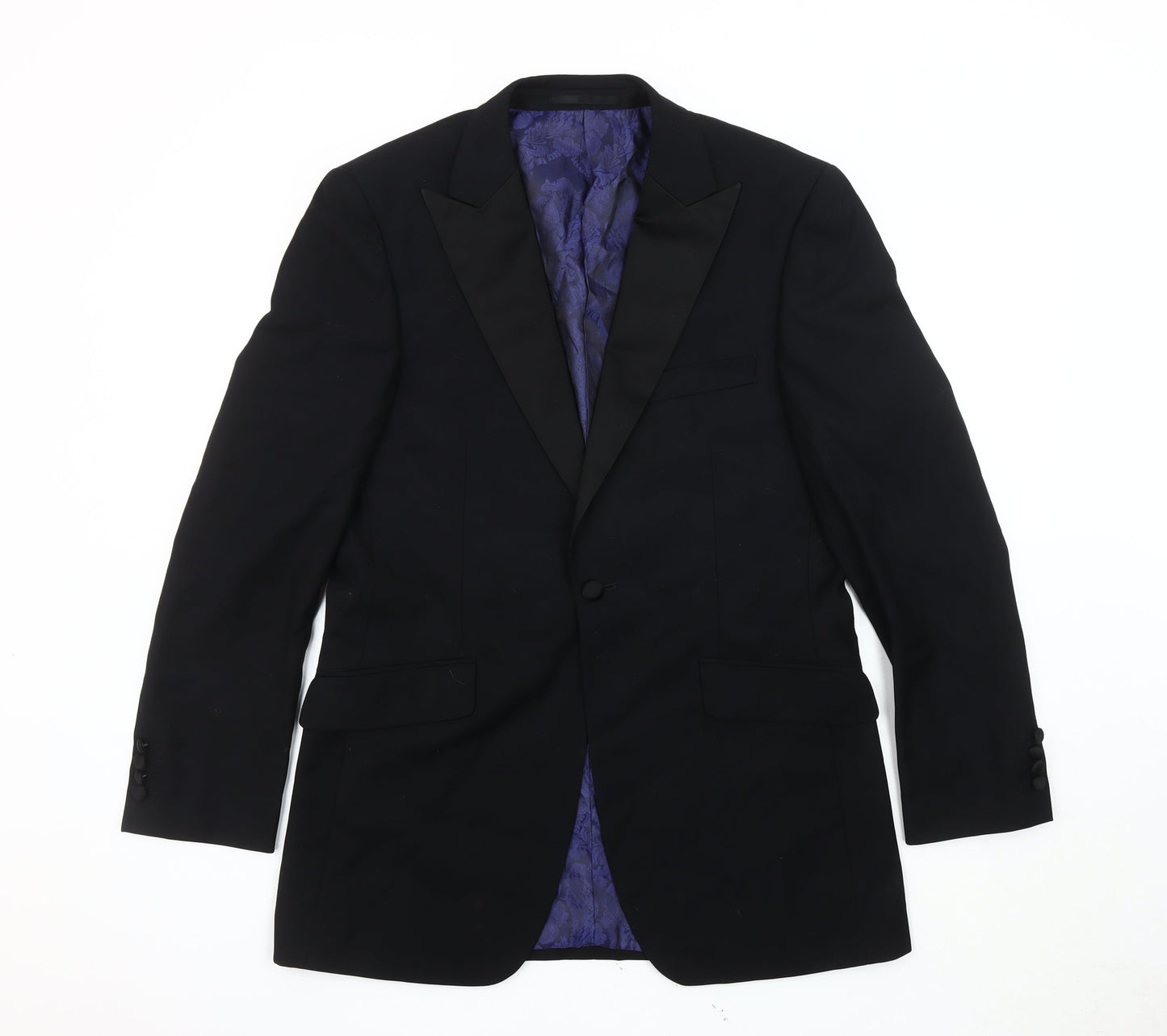 Ventuno 21 Men's Black Blazer, Size 38, Regular Fit
