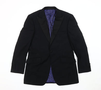 Ventuno 21 Men's Black Blazer, Size 38, Regular Fit