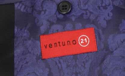 Ventuno 21 Men's Black Blazer, Size 38, Regular Fit