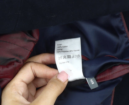 Emmetex Men's Black Jacket 42R, Single-Breasted Formal