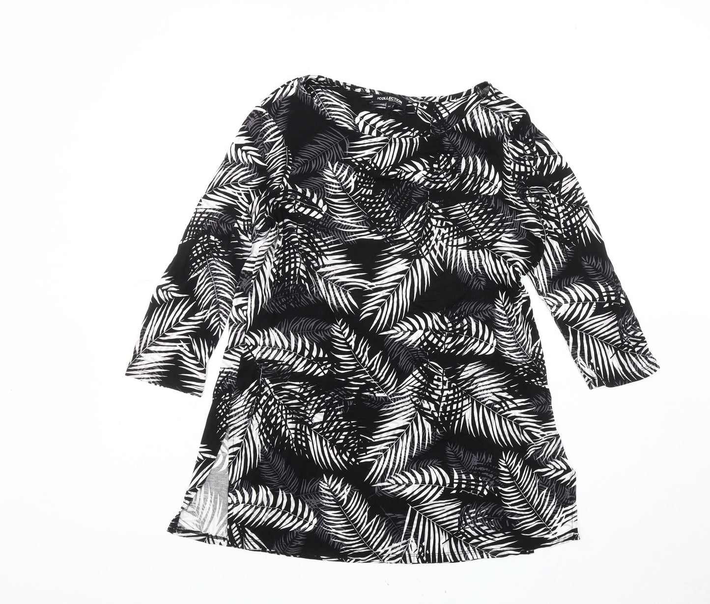 Womens UK Size 14 Debenhams Black Tunic T-Shirt