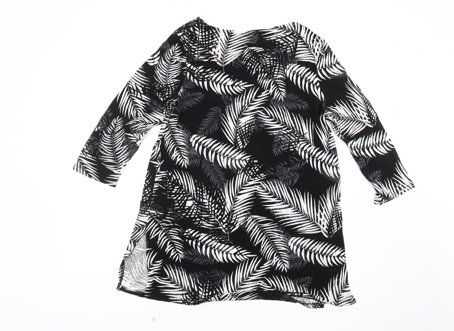 Womens UK Size 14 Debenhams Black Tunic T-Shirt