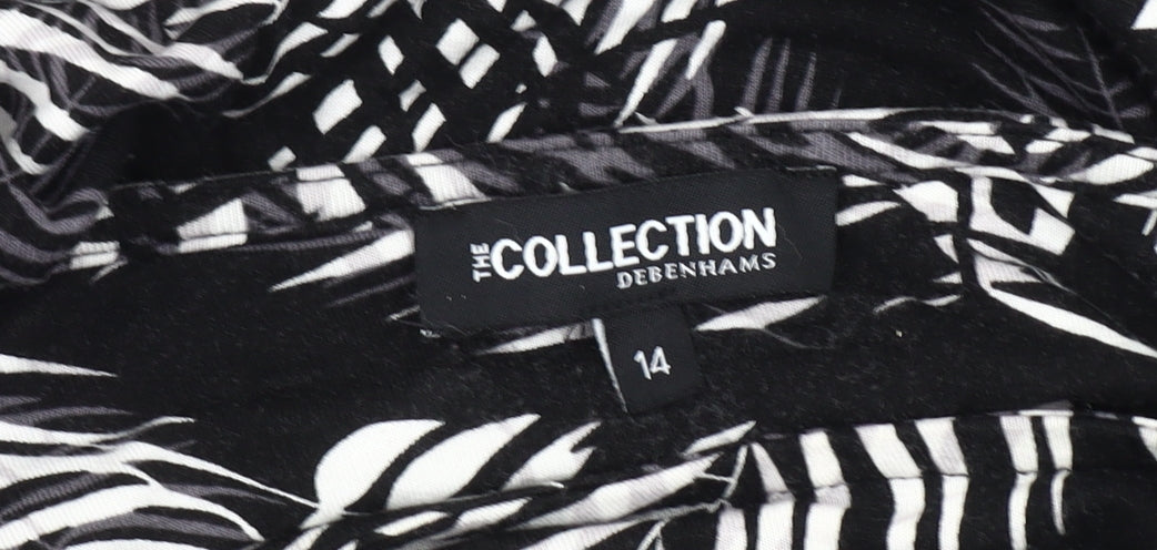 Womens UK Size 14 Debenhams Black Tunic T-Shirt