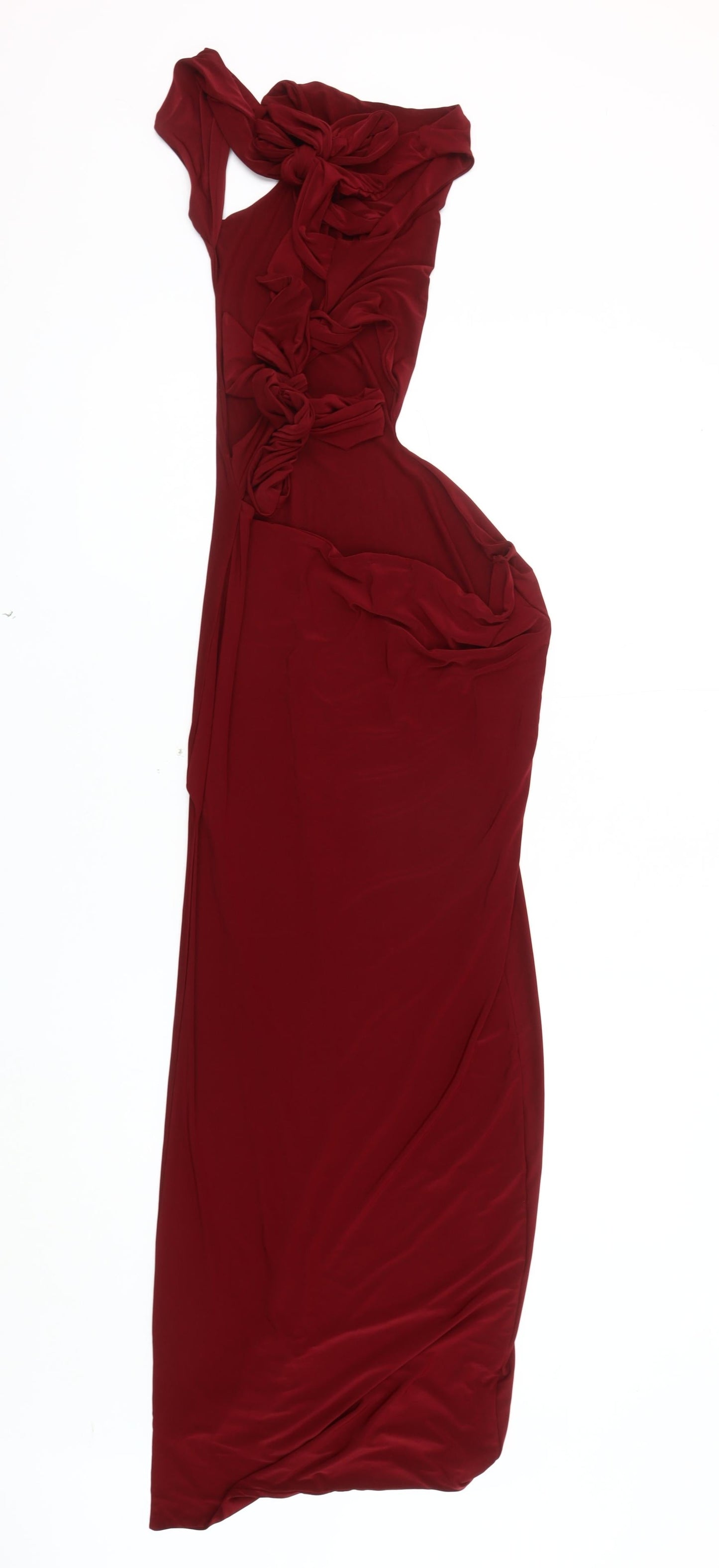 PrettyLittleThing Women's Red Sleeveless Dress Size 10