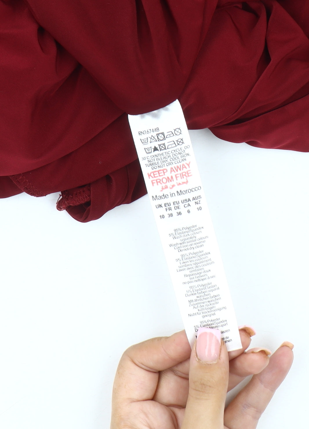 PrettyLittleThing Women's Red Sleeveless Dress Size 10