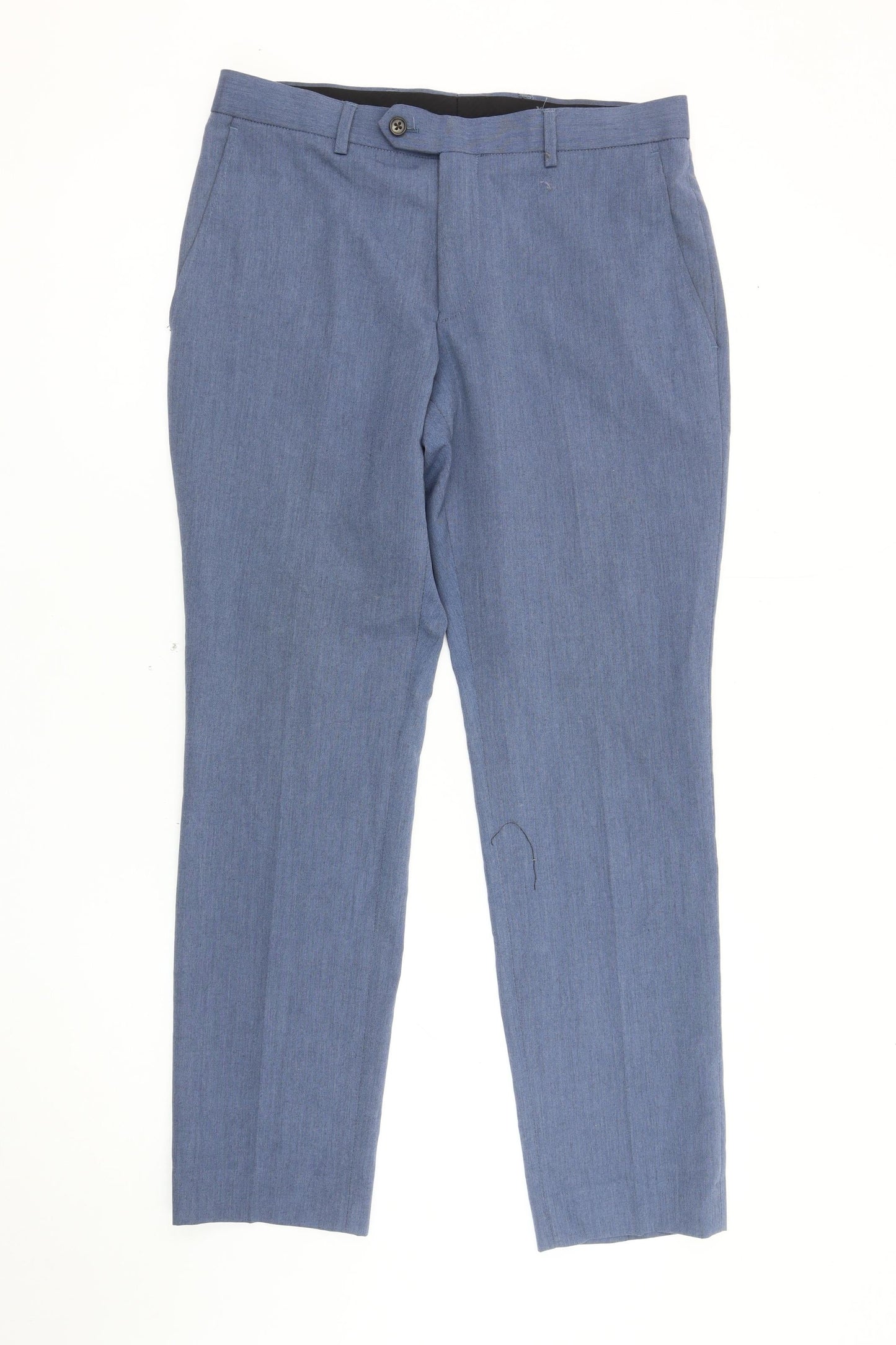 Ventura Men's Slim Fit Blue Trousers, 32S - Business Casual