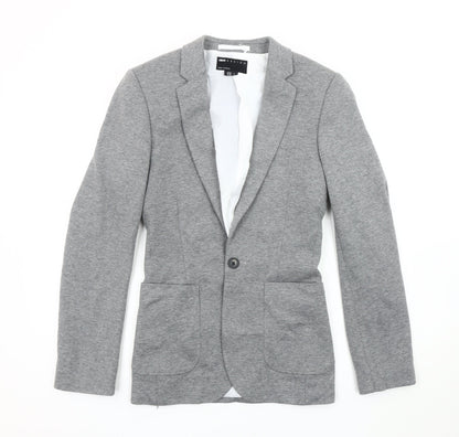 ASOS DESIGN Men's Grey Blazer, Size 32, Casual Jacket