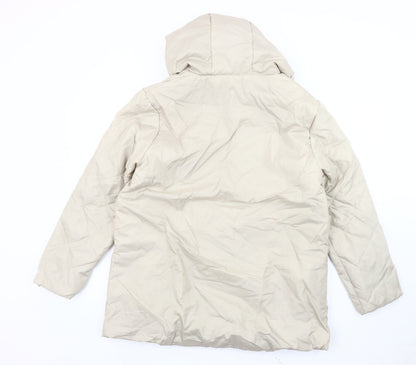 Womens UK Size M Anne De Lancay Beige Quilted Coat