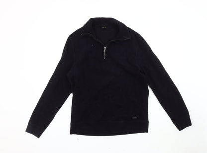 Massimo Dutti Black Cotton Unisex Sweatshirt M