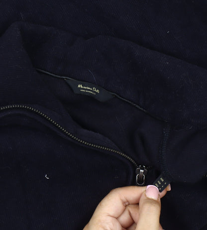 Massimo Dutti Black Cotton Unisex Sweatshirt M