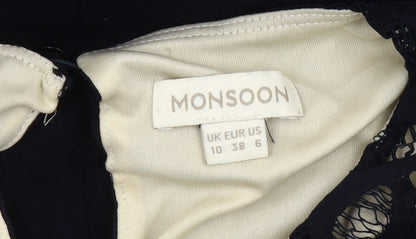 Monsoon Women's Black Sheath Dress Size 10