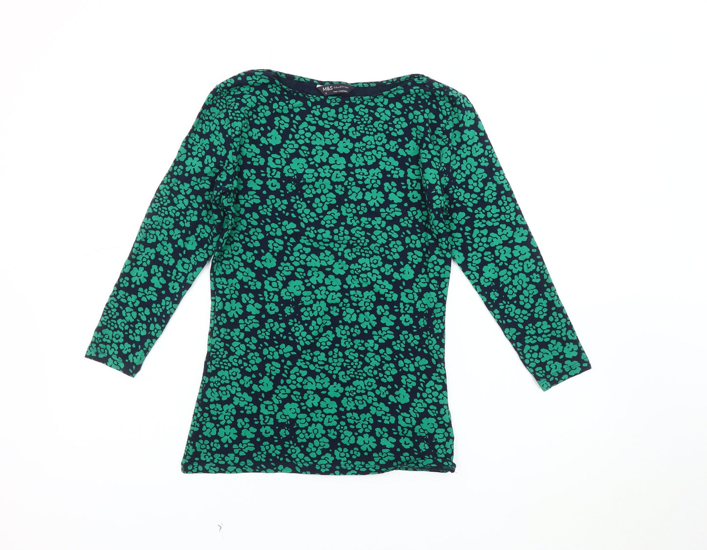Womens UK Size 6 Marks and Spencer Multicoloured Basic T-Shirt