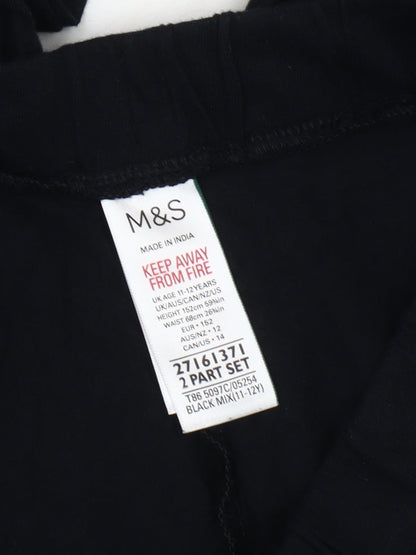 Marks and Spencer Black Joggers Teens Size 12