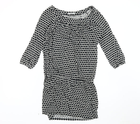 Womens UK Size 12 Marks and Spencer Black Tunic Blouse