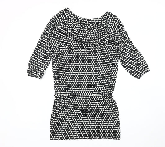 Womens UK Size 12 Marks and Spencer Black Tunic Blouse