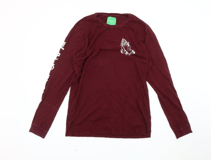 Urban Outfitters Red Cotton Graphic Print T-Shirt S