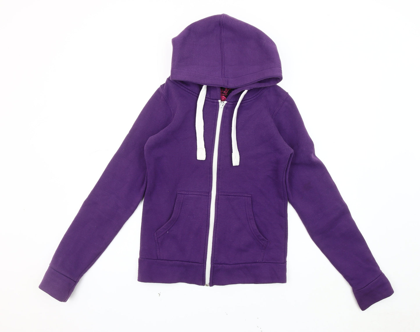 Miss 21 Women's Purple XS Basic Hooded Jacket