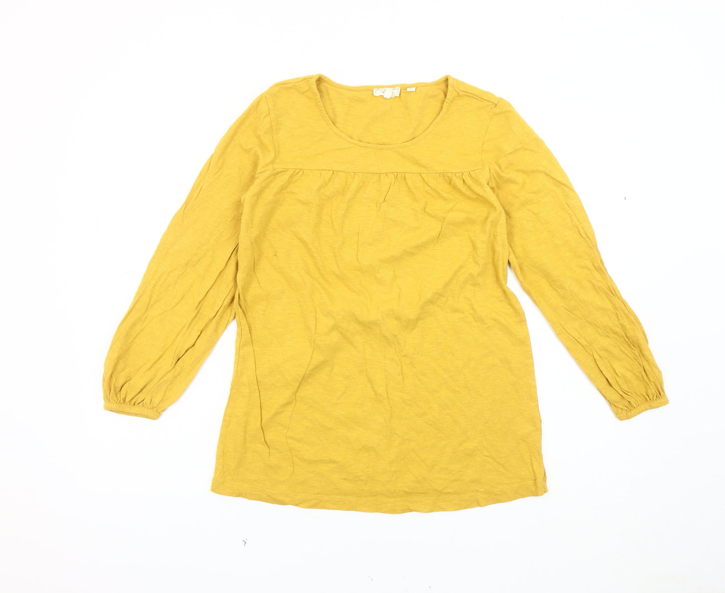 Womens UK Size 8 Fat Face Yellow  Blouse