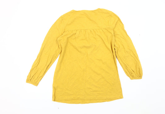 Womens UK Size 8 Fat Face Yellow  Blouse