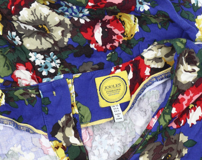 Joules Women's Blue Floral Knee-Length A-Line Dress
