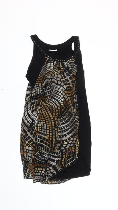 Womens UK Size 14 Wallis Black Tunic Tank