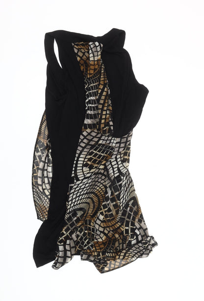 Womens UK Size 14 Wallis Black Tunic Tank