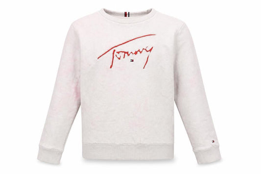 Tommy Hilfiger Girls Beige Embroidered Pullover Sweatshirt 152