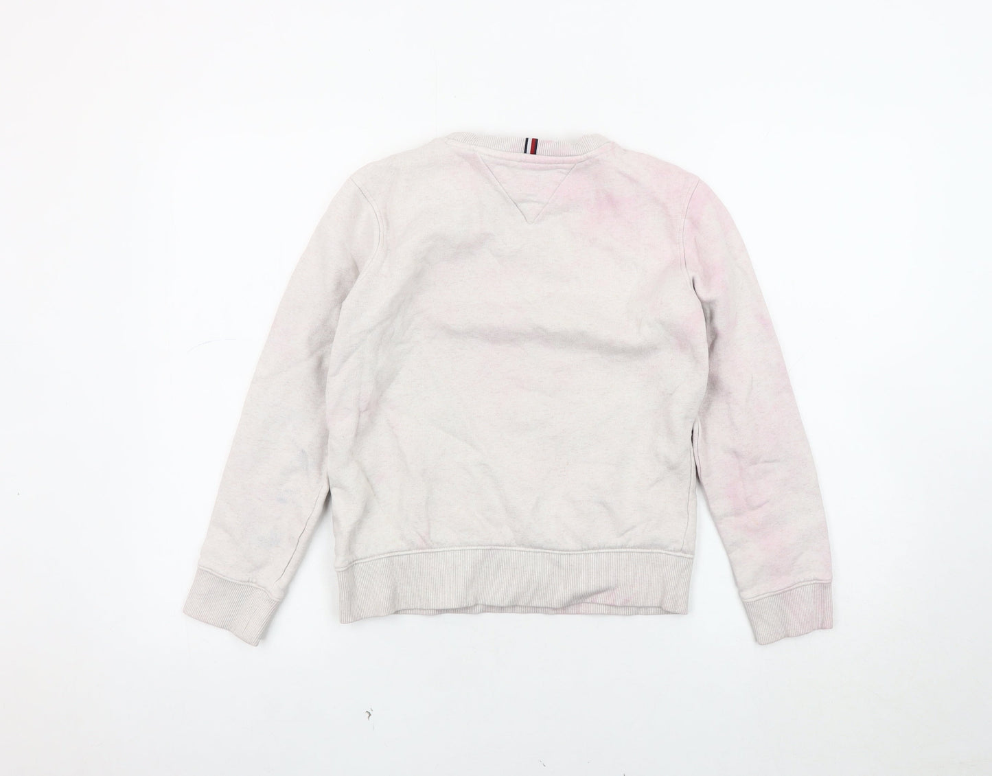 Tommy Hilfiger Girls Beige Embroidered Pullover Sweatshirt 152