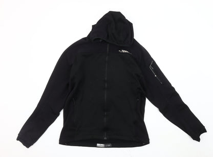 Adidas Men's Black Regular Fit Hooded Jacket L