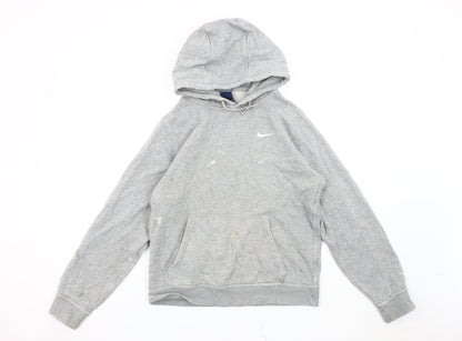 Mens UK Size S Nike Grey Pullover Hoodie
