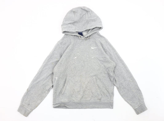 Mens UK Size S Nike Grey Pullover Hoodie