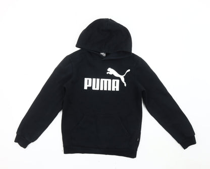 Puma Boys Black Graphic Hoodie 12 Years