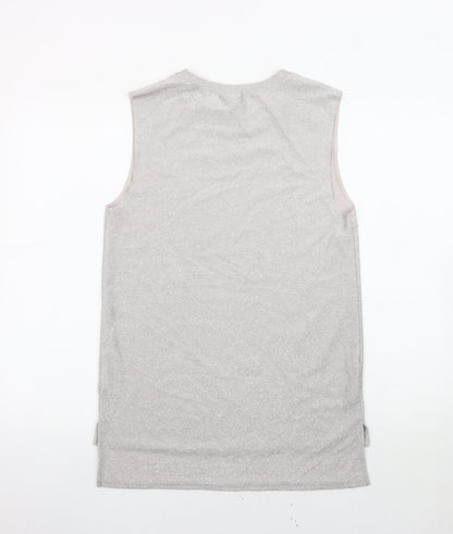 Womens UK Size UK 8 Topshop Silver  Tank