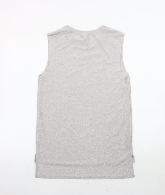 Womens UK Size UK 8 Topshop Silver  Tank