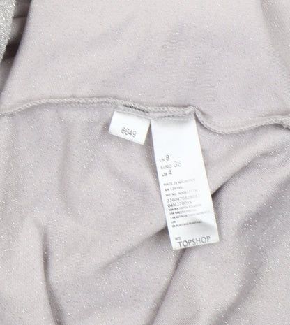 Womens UK Size UK 8 Topshop Silver  Tank